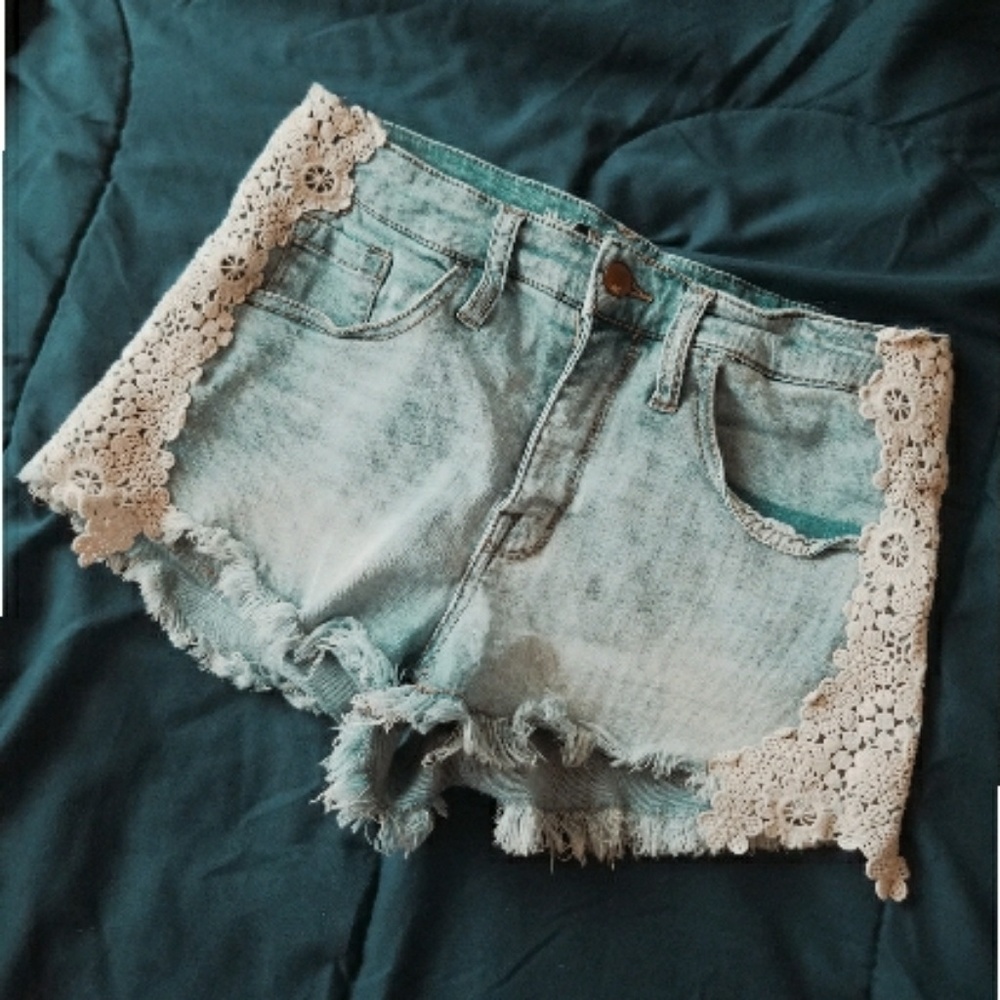 Mossimo Lace Jean Shorts